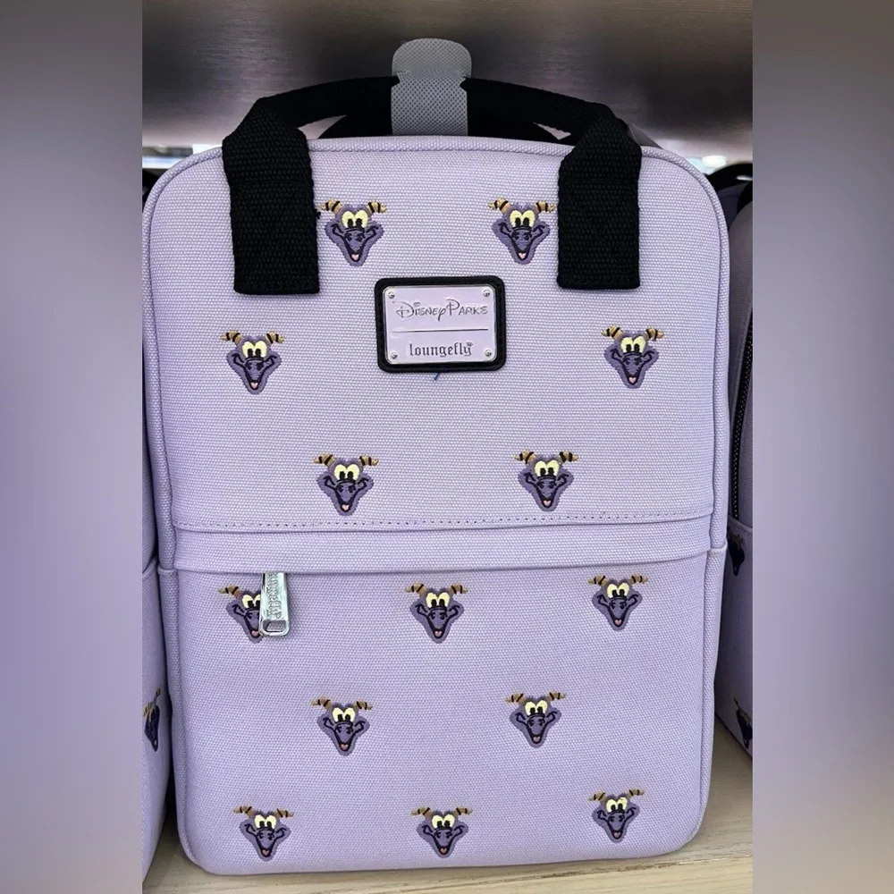 2025 Disney Parks Epcot Figment Purple Canvas Loungefly Backpack NEW - Picture 1 of 4